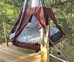 ttree tent in Campsite La Cabane Hautes Alpes